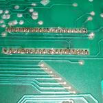 U11 socket replaced, solder side
